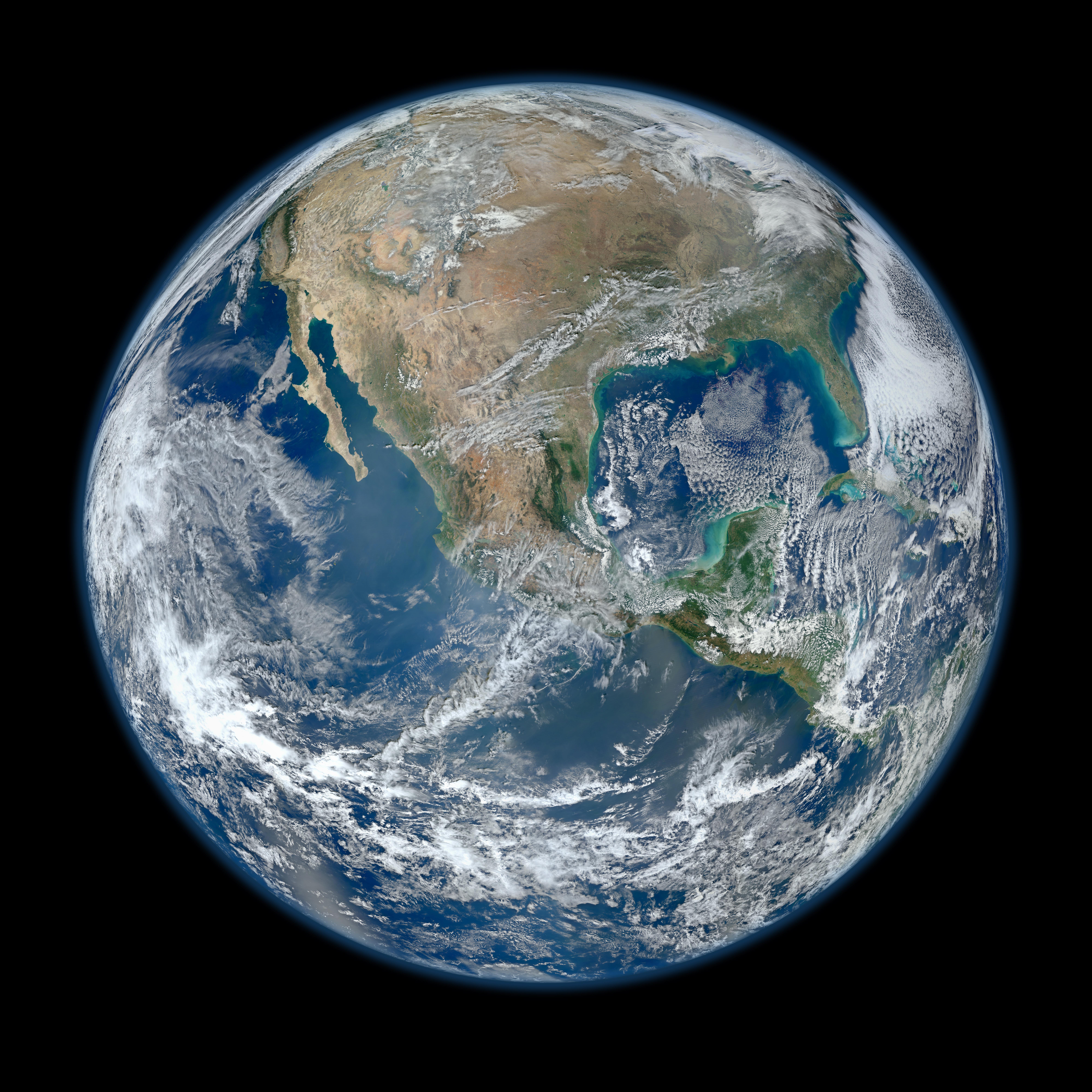 Earth seen from space in NASA's Blue Marble imagery